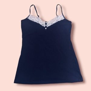 Navy y2k coquette top
